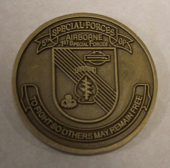 5th Special Forces Group Airborne 1st Special Forces Bronze Army Challenge Coin