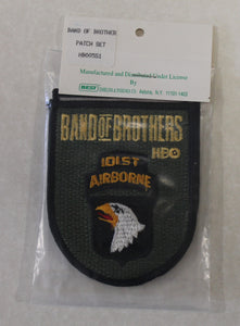 101st Airborne Division Band of Brothers (Original Packaging, HBO Series) Pair of Army Patches / Patch