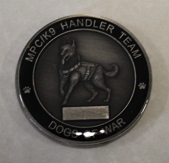 K9 / MPC Handler Dogs of War Operation IRAQI FREEDOM IRAQ Veteran Challenge Coin
