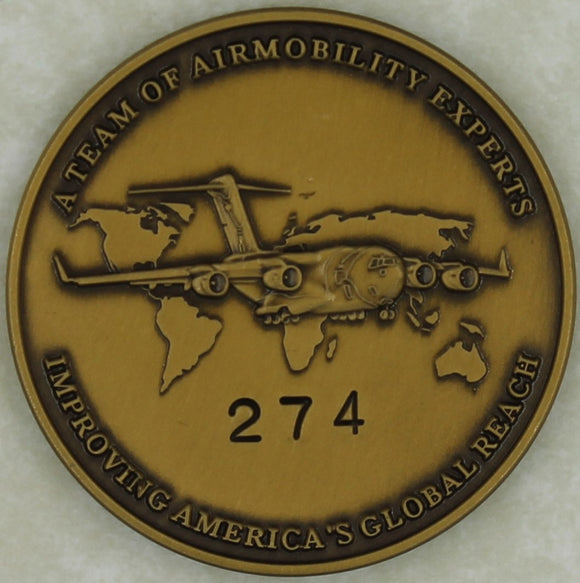 421st Training Sq Trained in Peace, Prepared For War 1990s ser#274 Air Force Challenge Coin