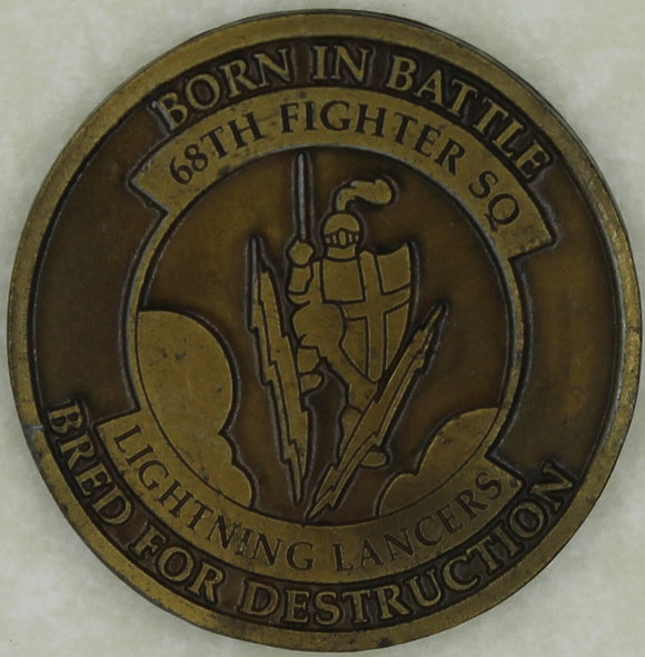 68th Fighter Squadron F-16C Fighting Falcon Aircraft Air Force Challenge Coin