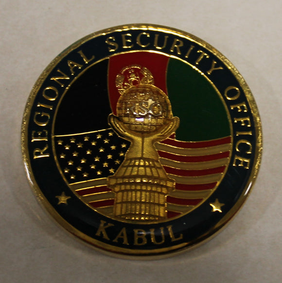 Kabul Afghanistan Embassy Regional Security Office RSO Challenge Coin