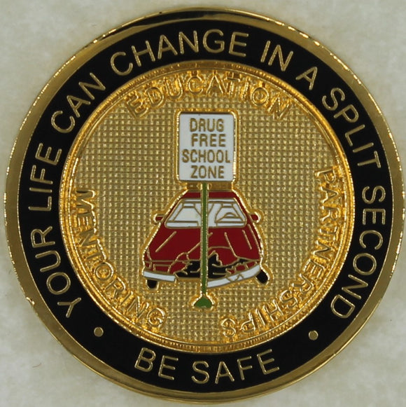City of Duluth Georgia Police Department Drug Free School Zone Challenge Coin