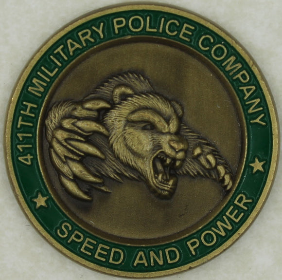 411th Military Police MP Company Commander Army Challenge Coin
