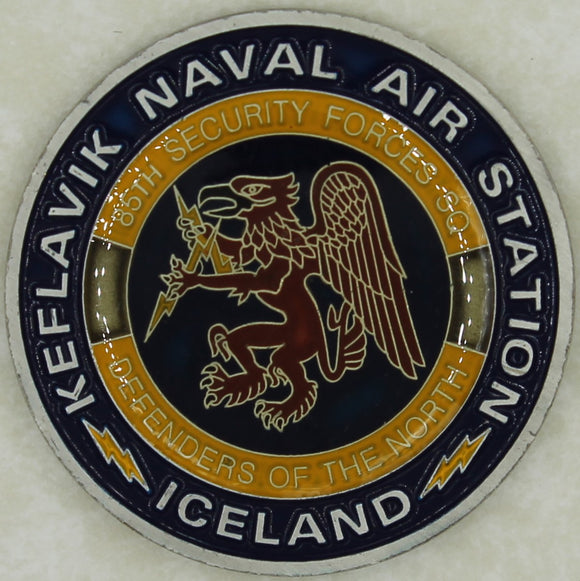 85th Security Forces Sq Keflavik Island Commander Navy Challenge Coin