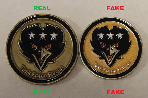 Task Force Raven Awarded by SOCOM Commander William H. McRaven Navy SEAL Challenge Coin