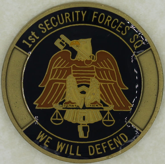 1st Security Operations Wing 1st Security Forces Squadron Air Force Challenge Coin