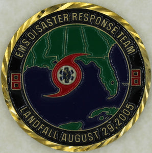 Hurricane Katrina EMS Emergency Medical Service Challenge Coin