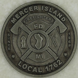 Fire Department Mercer Island Michigan Saint Florian Challenge Coin
