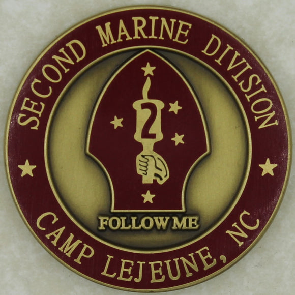 2nd Marine Division Camp Lejeune, NC Challenge Coin