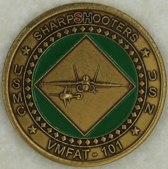 Marine Fighter Attack Training Sq VMFAT-101 Sharpshooters Challenge Coin
