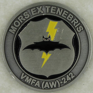 Marine All-Weather Fighter Sq 242 VMFA-242 Mors Ex Tenebris Challenge Coin
