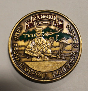 5th Ranger Training BN Camp Frank D. Merrill Dahlonega, GA Army Challenge Coin