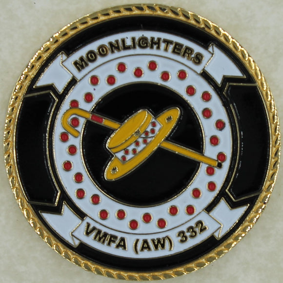 Marine All-Weather Fighter Attack Squadron 332 Moonlighters Challenge Coin