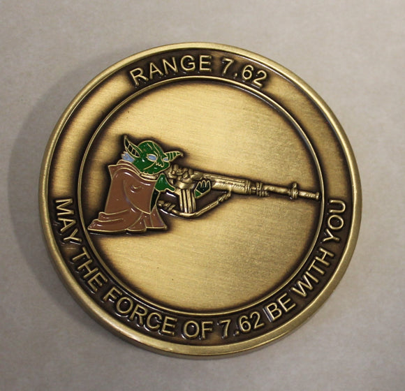 Central Intelligence Agency CIA Yoda Sniper Range 7.62 Dark Earth Secret Squirrel Team Six Challenge Coin