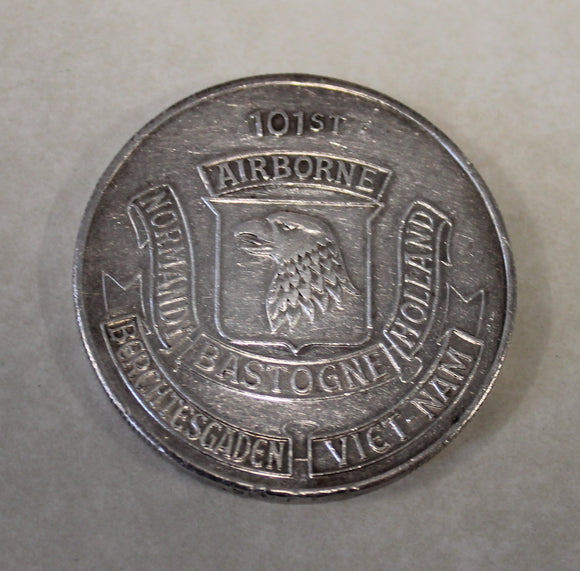 101st Airborne Division Vietnam Era Engraved: S. SGT REDD Silver Army Challenge Coin