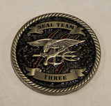 SEAL Team 3 / Three First Class Petty Officer Association Jason Navy Challenge Coin