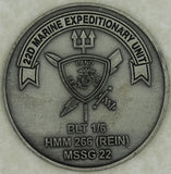 Task Force Linebacker Afghanistan 2004 22nd Marine Exp Unit Marine Medium Helicopter 266 HMM-266 Challenge Coin