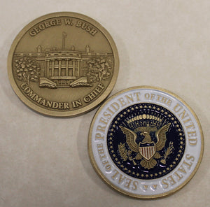 President of the Unites States Challenge Coin George W. Bush Number, 43