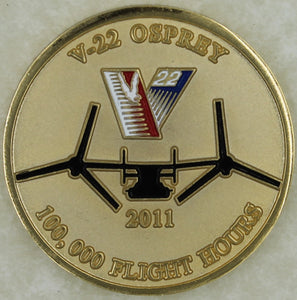 Marine Patrol Aircraft PMA-275 V-22 Osprey 100,000 Hours MARSOC Challenge Coin