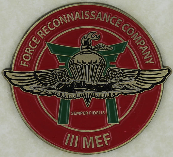 3rd Marine Expeditionary Force III MEF Force Recon Company Challenge Coin