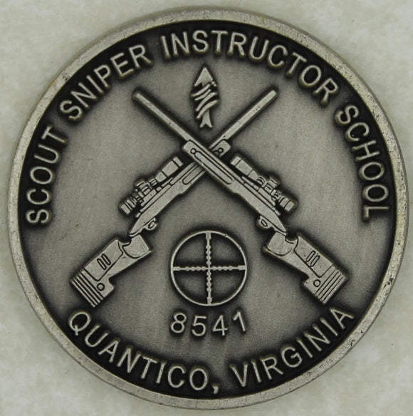 Scout Sniper Instructor School MOS 8541 Quantico , VA Marine Challenge Coin