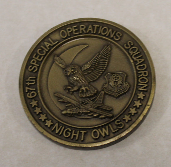 67th Special Operations Squadron Night Owls RAF Mildenhall MC-130P Combat Shadow Air Force Challenge Coin