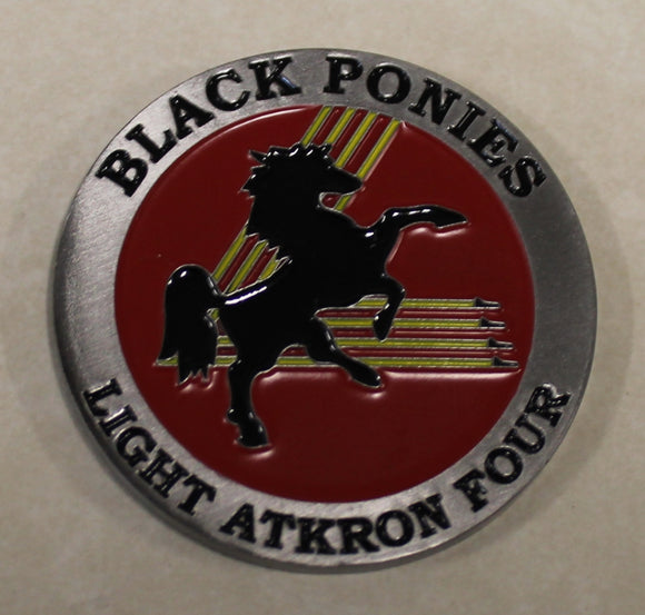 Light Attack Squadron Four VAL-4 Black Ponies OV-10A Broncos Navy Challenge Coin