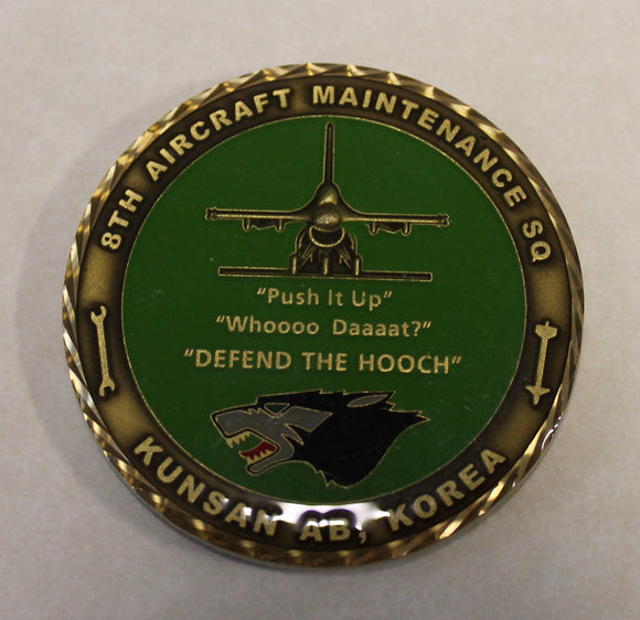 8th Aircraft Maintenance Squadron AMU Kunsan Air Base Korea Snake Pit Air Force Challenge Coin