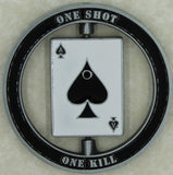Sniper One Shot One Kill Spinner Military Challenge Coin