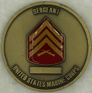 Marine Corps Sergeant Challenge Coin