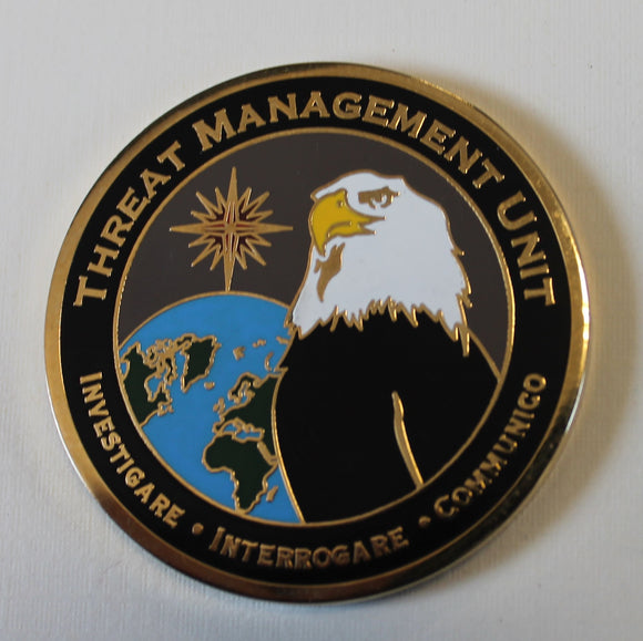 Central Intelligence Agency CIA Threat Management Unit Investigate Interrogate Communicate Challenge Coin