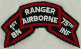 1st Ranger Battalion 75th Infantry Airborne 1970s Old Scroll Patch