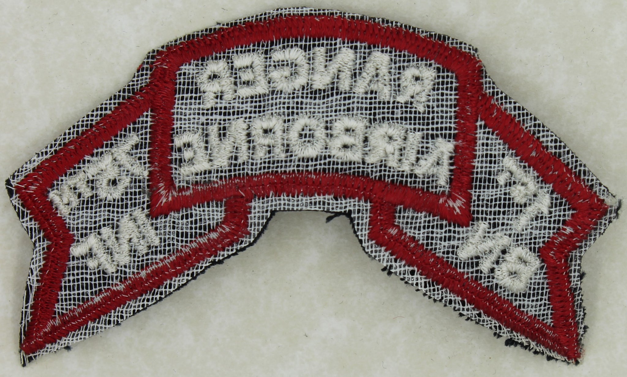60年代　米軍実物　スクロール　AIR BORNE RANGER パッチ 1st Ranger Battalion 75th Infantry Airborne 1970s Old Scroll Patch