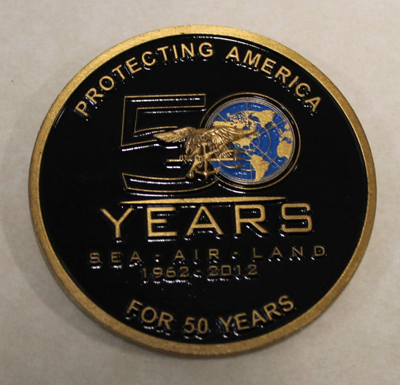 Seal Teams 50th Anniversary Protecting America 1962-2012 Navy Challenge Coin