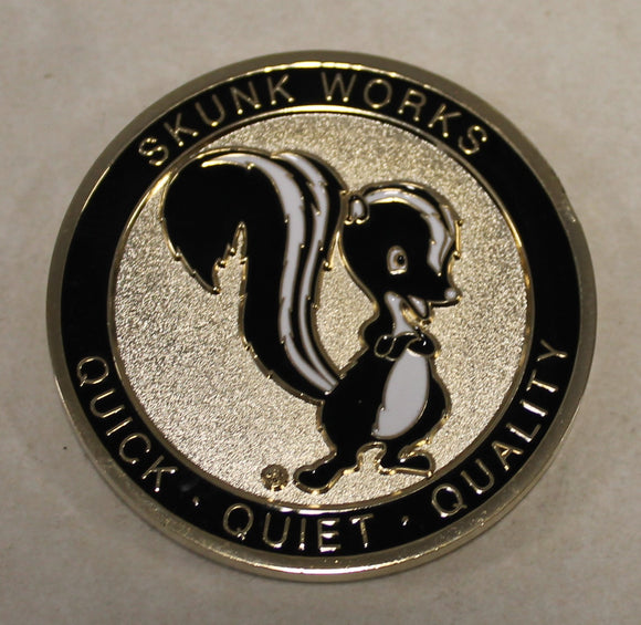 Lockheed Martin Skunk Works QUICK - QUITE - QUALITY Air Force Challenge Coin
