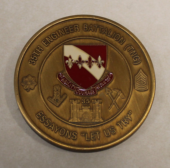 35th Engineer Battalion Commanders Army Challenge Coin