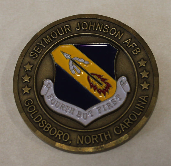 4th Fighter Wing Seymour Johnson AFB, NC F-15 Aircraft Air Force Challenge Coin