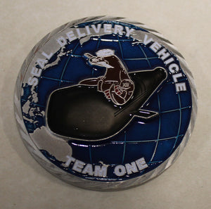 SEAL Delivery Vehicle Team One SDVT-1 Na Koa Ke Kai Warriors From the Sea Navy Challenge Coin / Vers #2