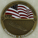 USS Nimitz CVN-68 Aircraft Carrier Brass Challenge Coin