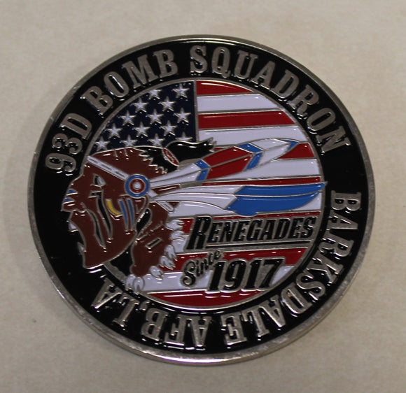 93rd Bomb Squadron B-52 Bomber BUFF Air Force Challenge Coin