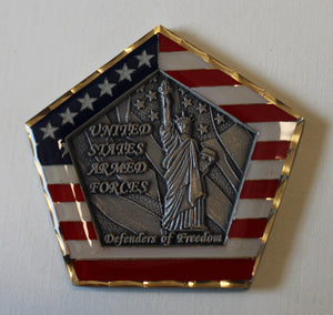 Department of Defense Defenders of Freedom Armed Forces Military Challenge Coin