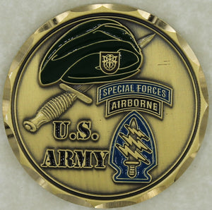 Special Forces Green Beret Airborne Army Challenge Coin