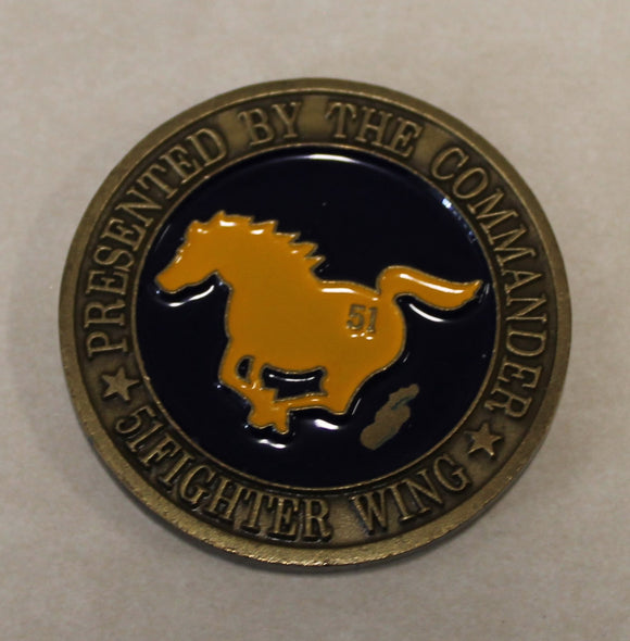 51st Fighter Wing Commander Osan Air Base Korea Air Force Challenge Coin
