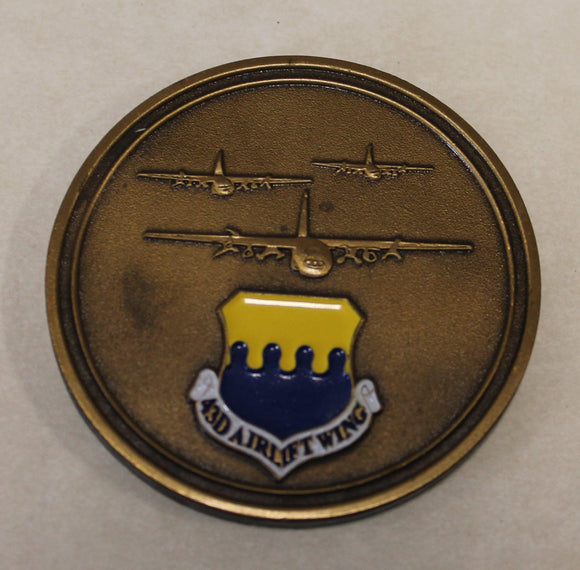 43rd Airlift Wing Pope AFB, North Carolina  Serial #1821 Air Force Challenge Coin