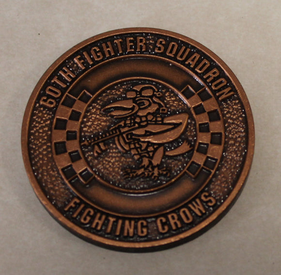 60th Fighter Squadron F-15 Eagle Antique Copper Finish Air Force Challenge Coin