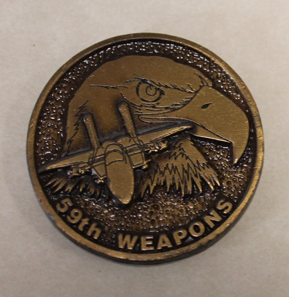 59th Fighter Squadron F-15 Eagle WEAPONS Bronze Air Force Challenge Coin