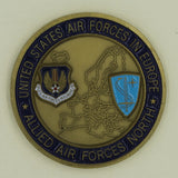 US Air Forces Europe USAFE Allied Air Forces North Commander Challenge Coin