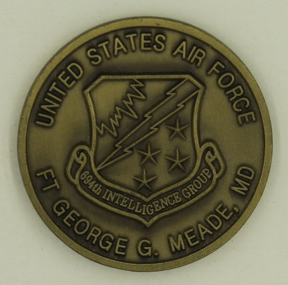 694th Intelligence Group NSA Ft. Meade, Maryland Bronze Challenge Coin