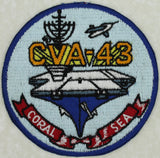 USS Coral Sea CVA-43 Aircraft Carrier Vietnam Era Large Jacket Patch
